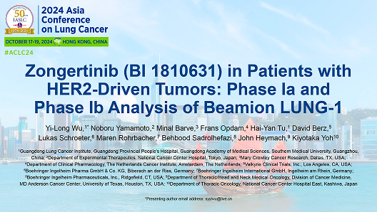 Zongertinib (BI 1810631) in patients with HER2-driven tumors: Phase Ia and Phase Ib analysis of Beamion™ LUNG-1