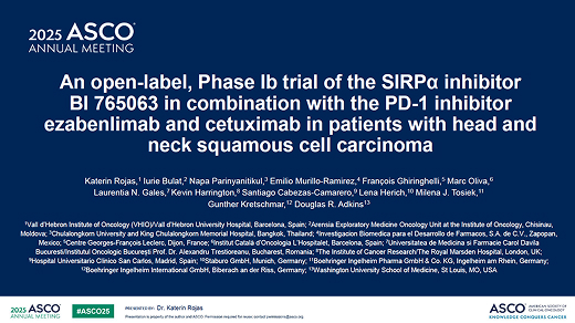 An open-label, phase Ib trial of the SIRPα inhibitor BI 765063 in combination with the PD-1 inhibitor ezabenlimab and cetuximab in patients with head and neck squamous cell carcinoma