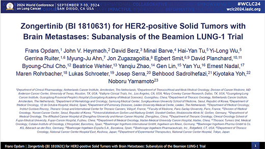 Zongertinib (BI 1810631) for HER2-positive solid tumors with brain metastases: subanalysis of the Beamion LUNG-1 trial