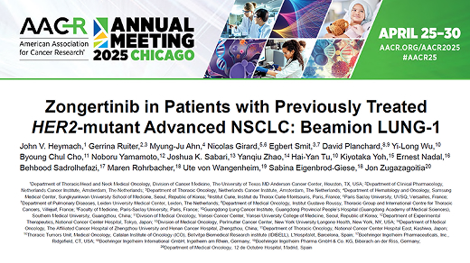 Zongertinib in patients with pretreated HER2-mutant advanced NSCLC: Beamion™ LUNG-1