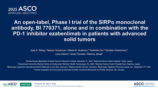 An open-label, phase I trial of the SIRPα monoclonal antibody, BI 770371, alone and in combination with the PD-1 inhibitor ezabenlimab in patients with advanced solid tumors